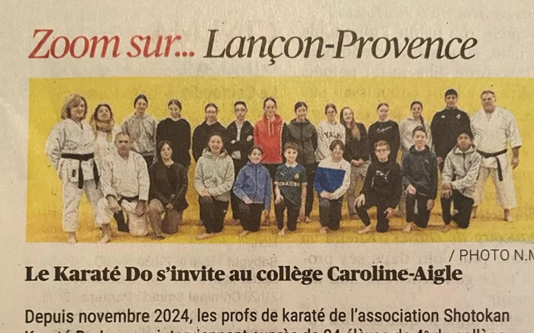Le club intervient au collège de Lançon-Provence
